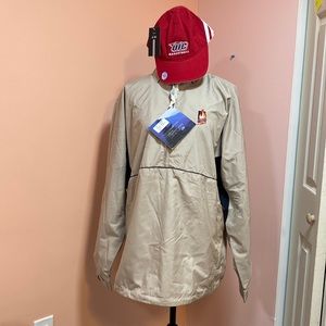 NWT UIC Flames Windbreaker and Baseball Cap